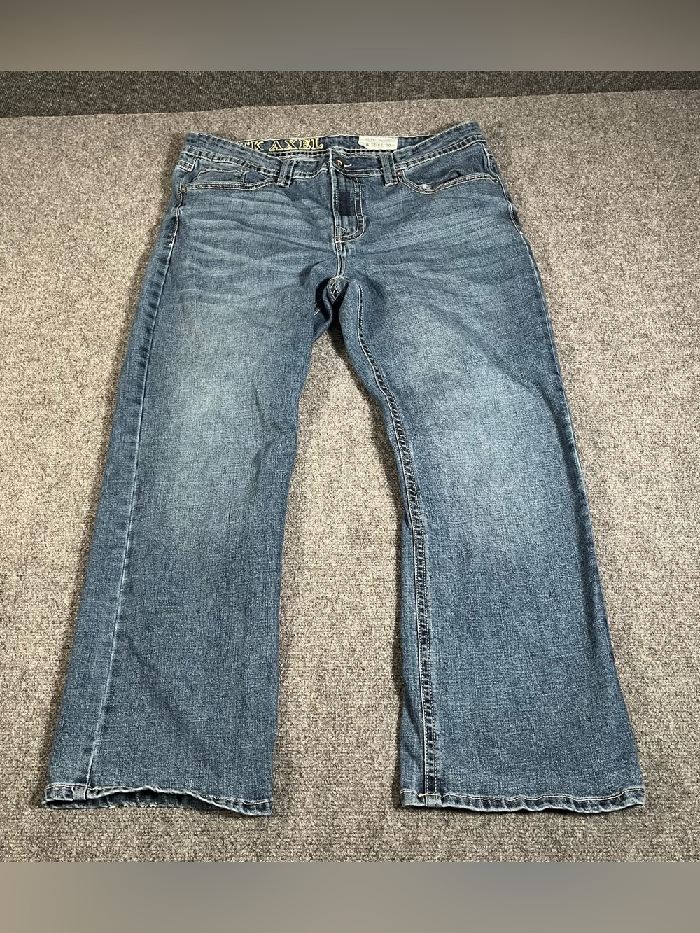 Tk Axel Slim Boot Jeans 36x28 Y2K Denim Medium Wash Cowboy Western